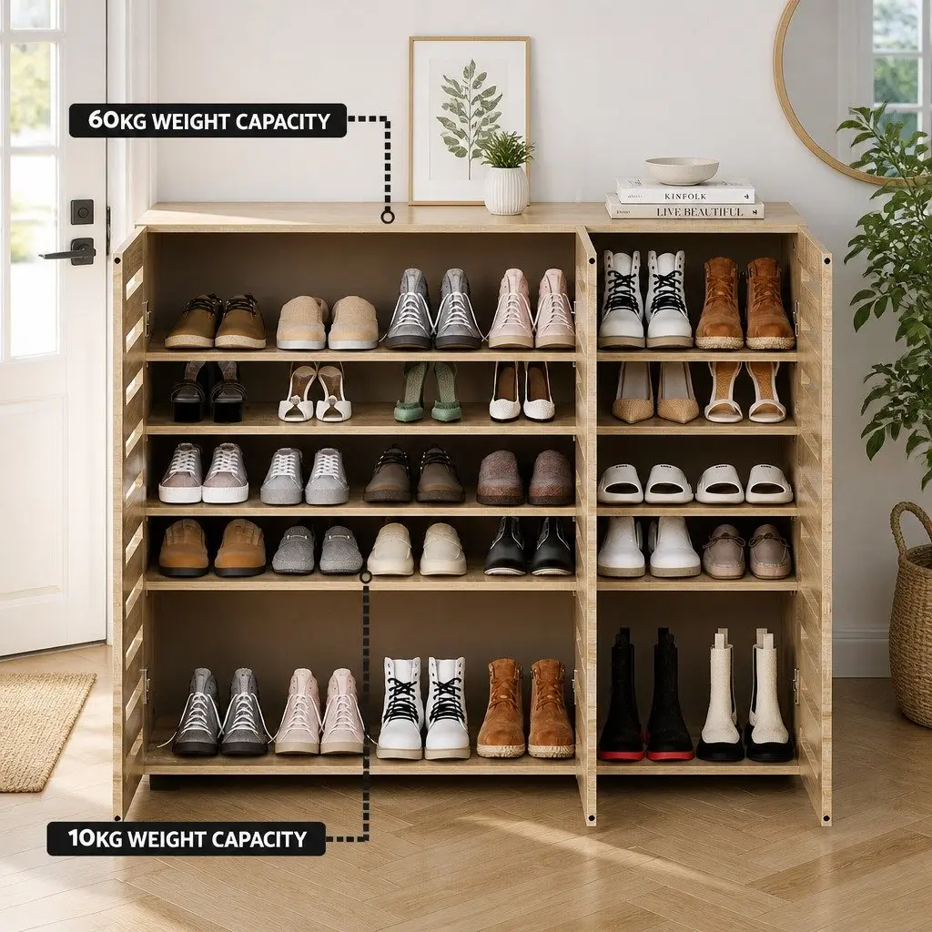 30-Pair Shoe Rack Cabinet