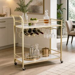 Simplified Bar Cart: Perfect for Any Entertaining Space