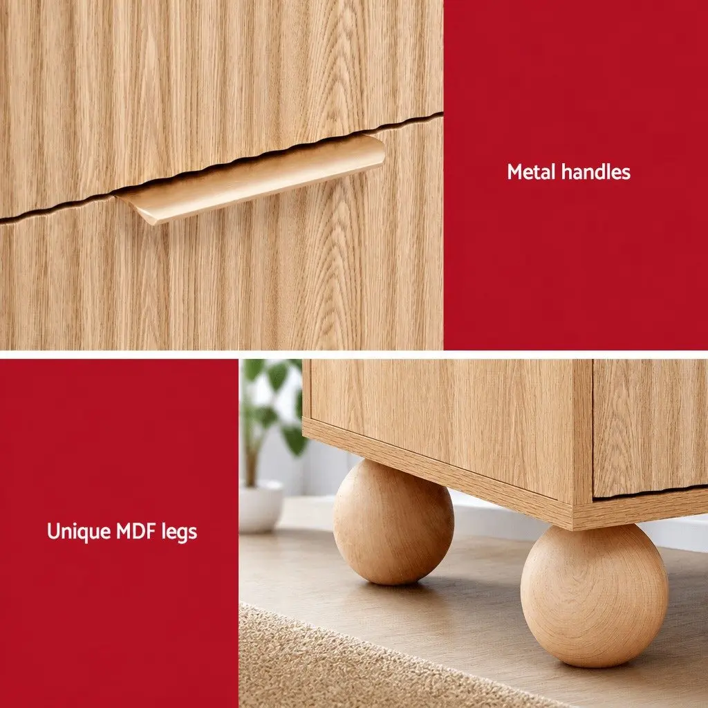 Bedside Table with Two Drawers