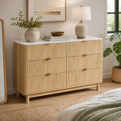 Compact 6 Drawer Chest with Solid Build