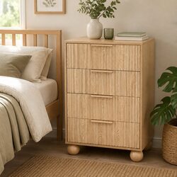 Compact 4 Drawer Chest with Smooth Functionality