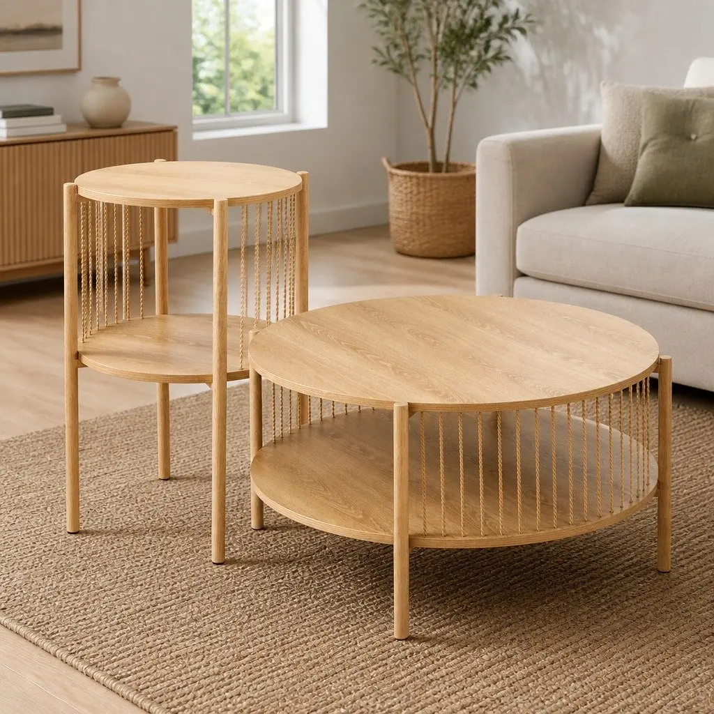 2-Tier Round Coffee Table