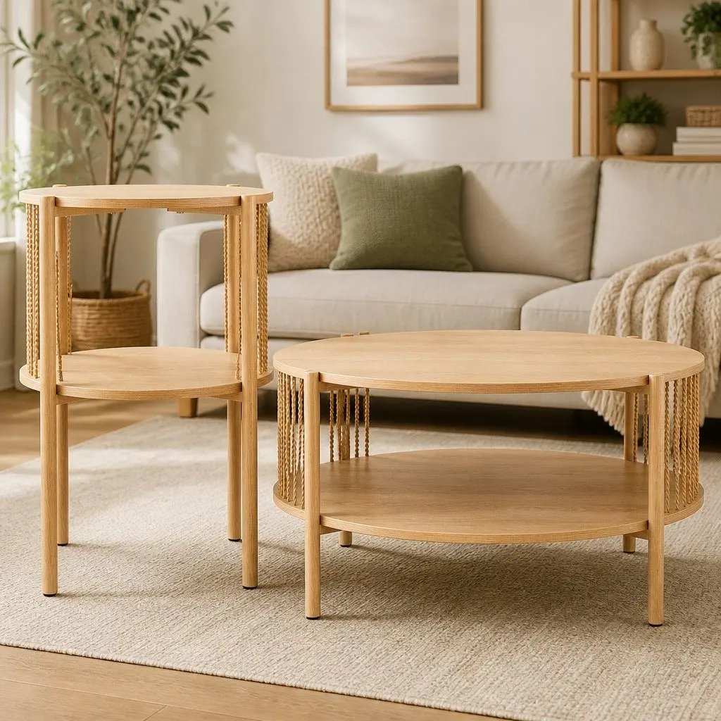 2-Tier Round Coffee Table