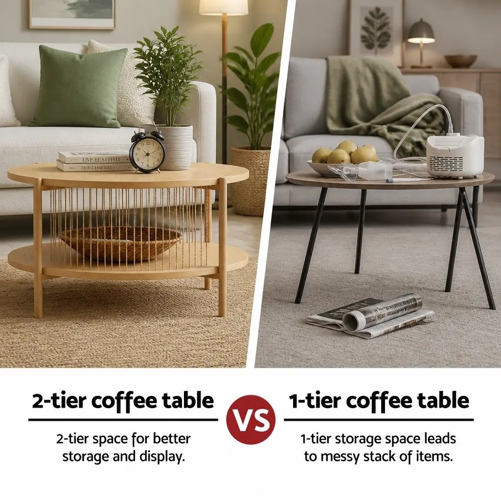 2-Tier Round Coffee Table