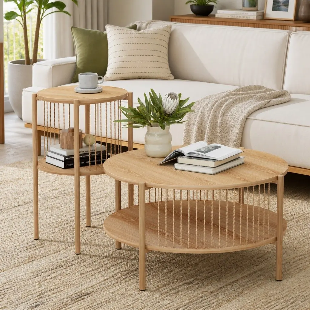 2-Tier Round Coffee Table