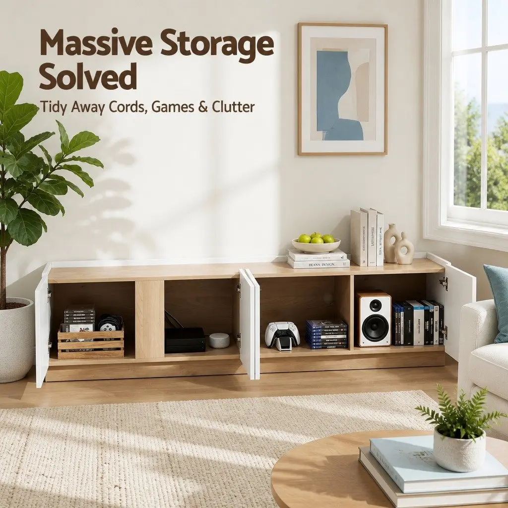 180cm TV Unit with Spacious Drawers