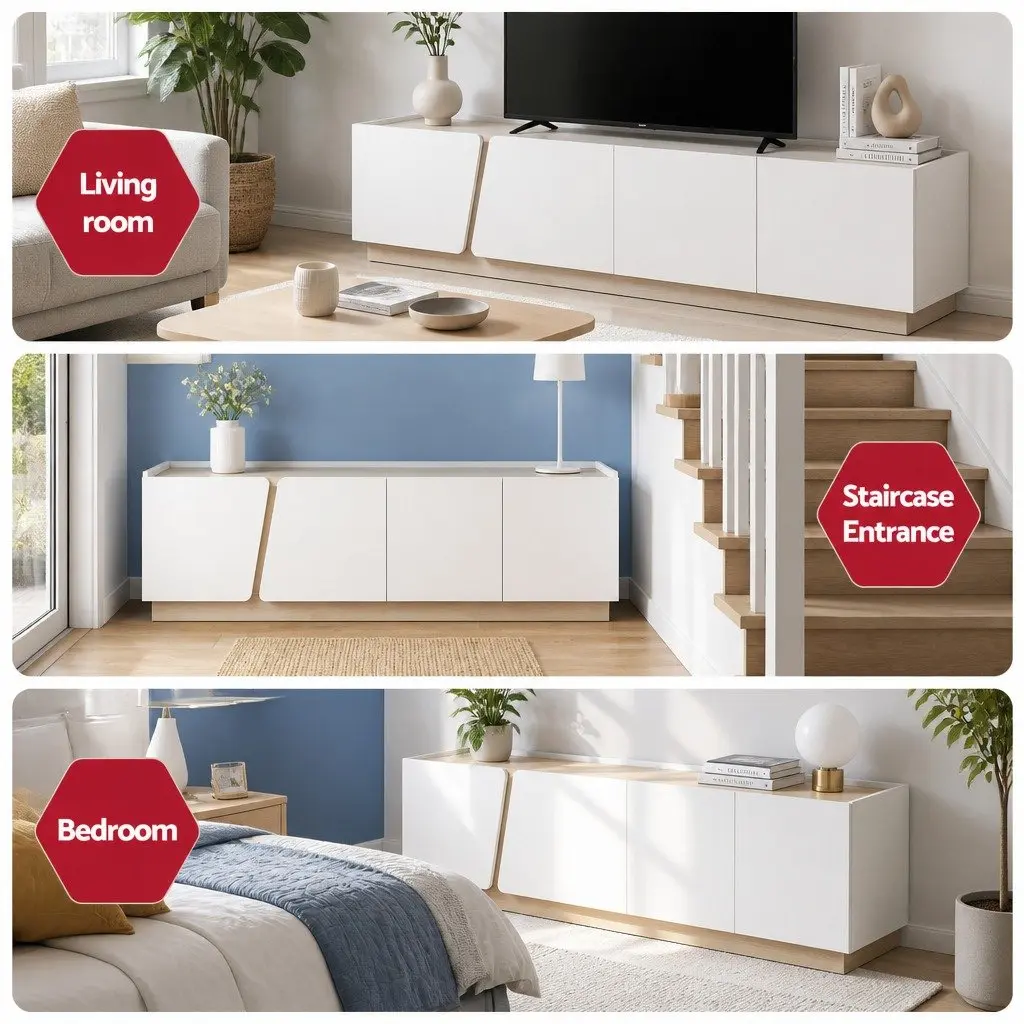 180cm TV Unit with Spacious Drawers