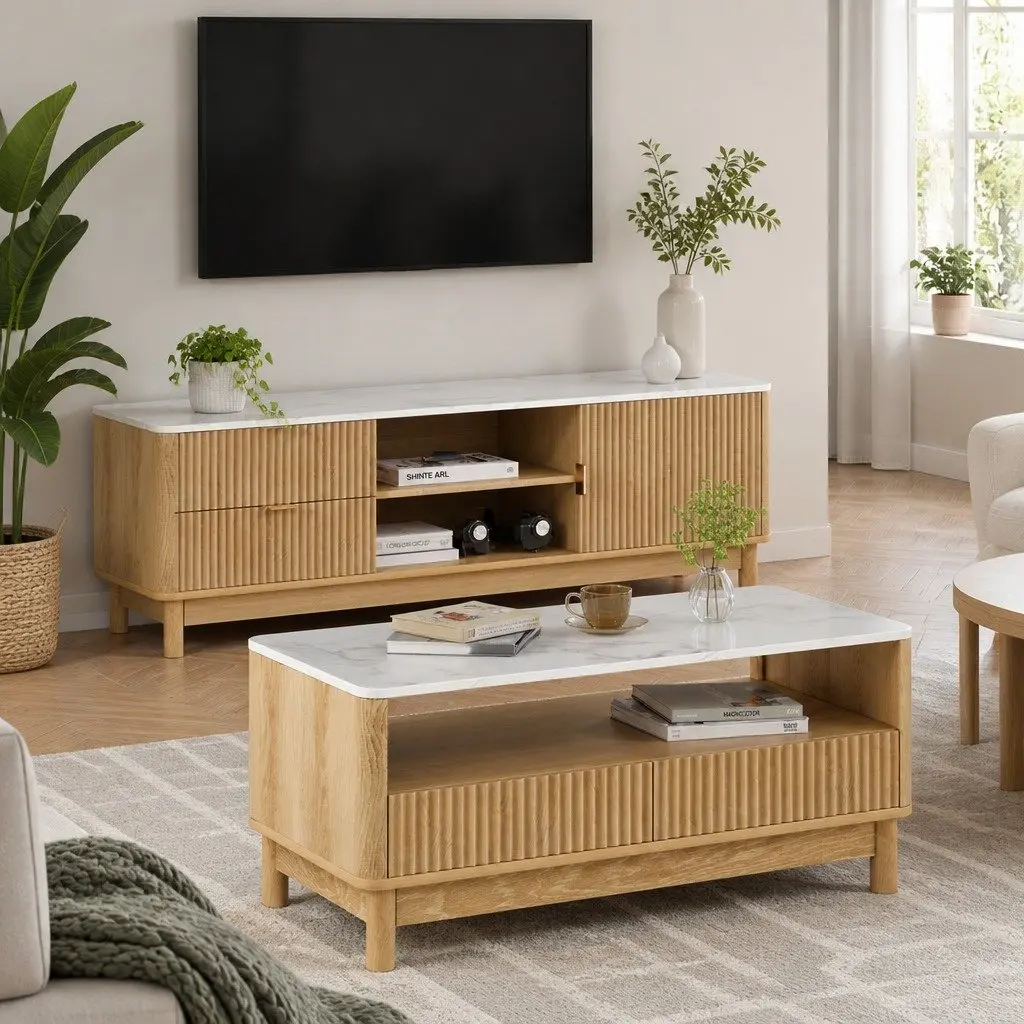 TV Entertainment Unit & Coffee Table Set