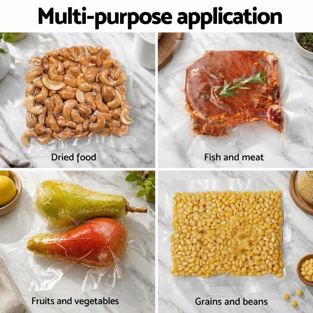 Food Vacuum Sealer Machine Auto Seal Built-in Cutter 5 Modes 4 Rolls Bags 28cm