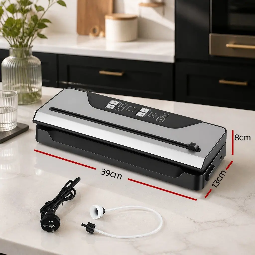 Food Vacuum Sealer Machine Black 32cm 9 Modes Auto Seal Marinate Function