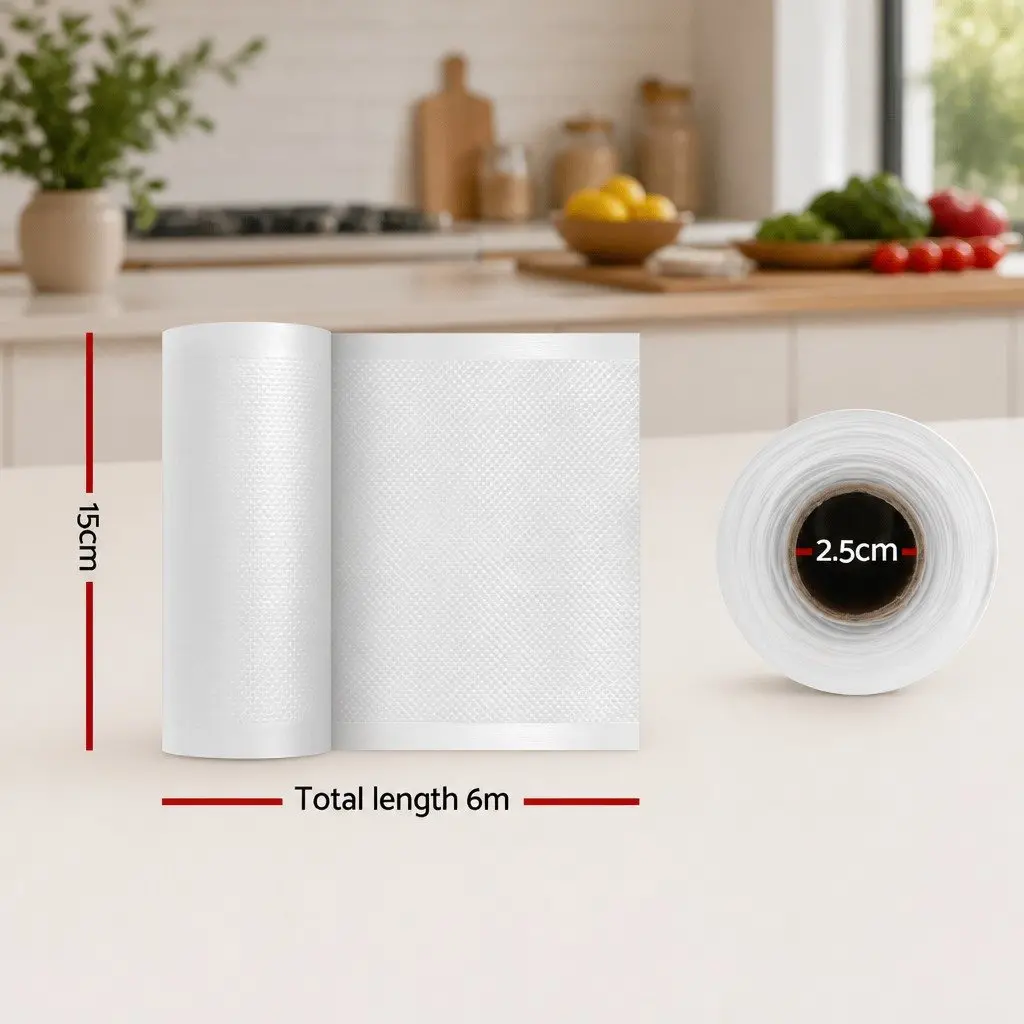 Food Vacuum Sealer Bags 6 Rolls Storage Freezer Fresh Keeping Heat Seal Roll