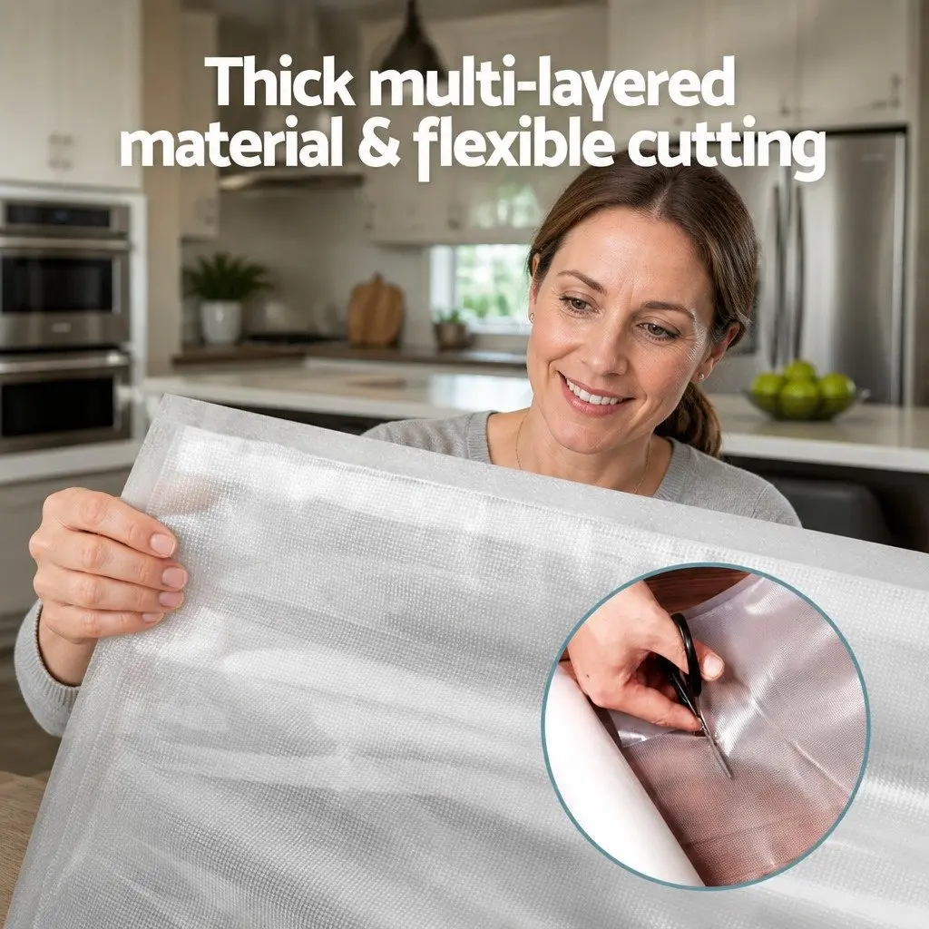 Food Vacuum Sealer Bags 15cm x 6m Storage Roll Transparent Heat Seal Fresh Keep