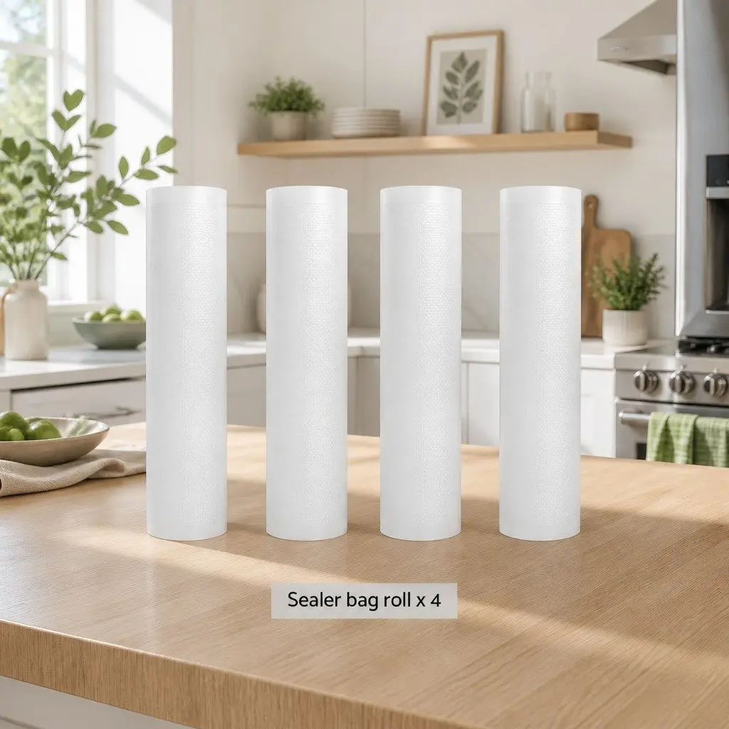 Food Vacuum Sealer Bags 28cm x 6m Roll Storage Freezer Fresh Keeping Pack 4