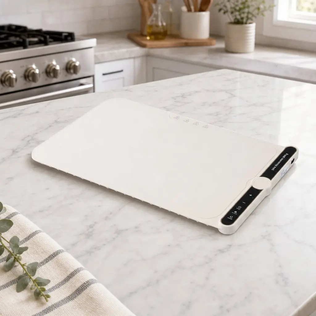 Electric Food Warming Mat 60 x 38cm Countertop Warmer Tray 9 Heat Levels Timer