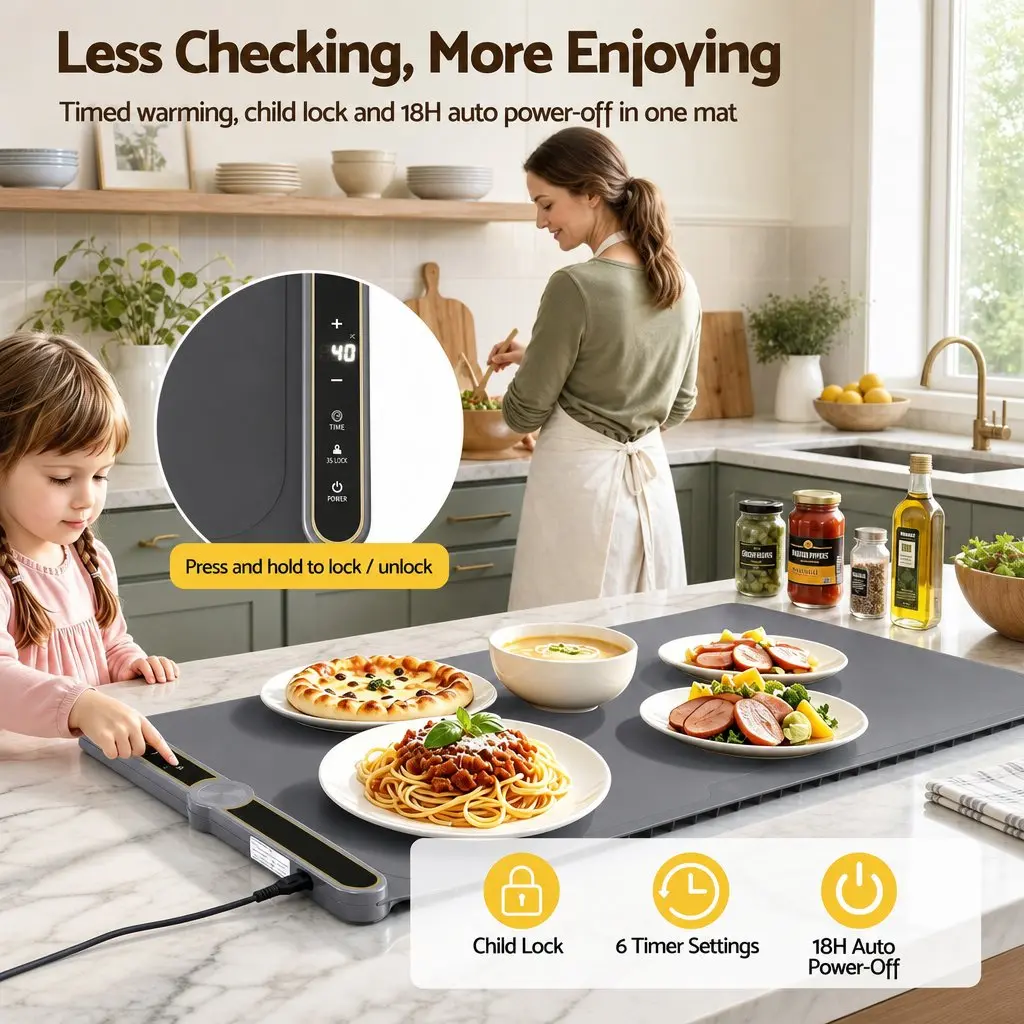 80cm Warming Mat for Easy Dining