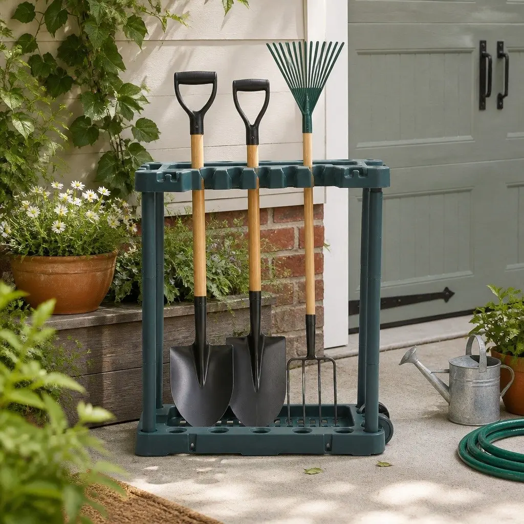 Tool Storage Organizer Rack System for Garden Shed Garage Workshop