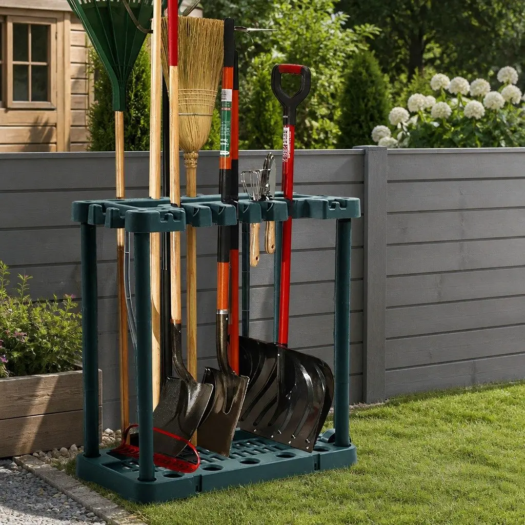 Tool Storage Organizer Rack System for Garden Shed Garage Workshop
