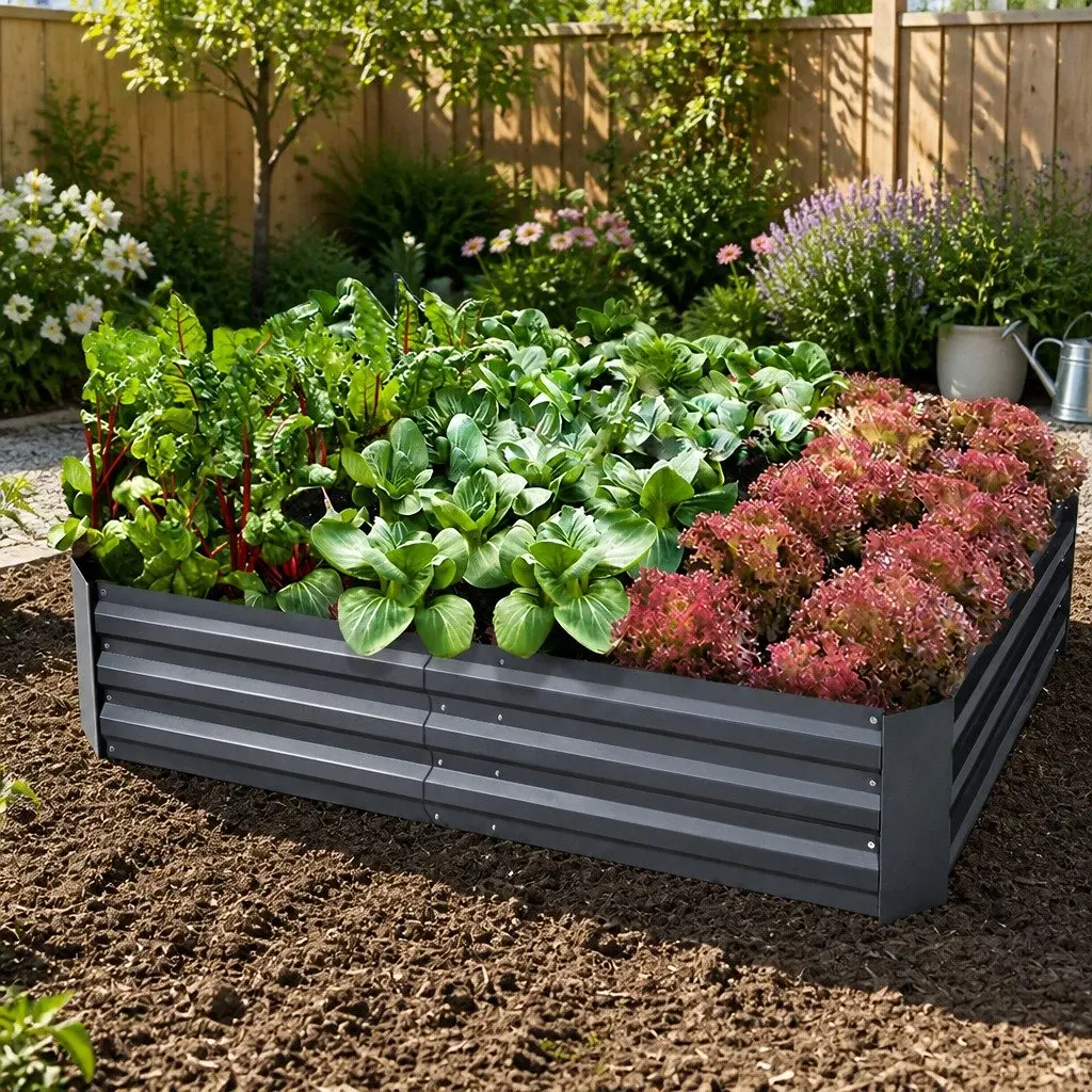 Raised Garden Bed 150x90cm Planter Box Container Galvanised Steel Vegetable Herb