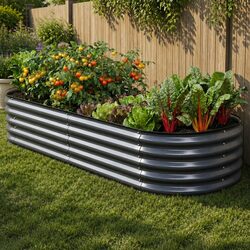 Compact and Durable Oval Planter Box Kit, 4 Pack