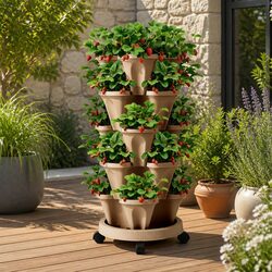 Compact 5-Tier Vertical Planter for Herbs and Flowers