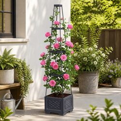 Self Watering Vertical Planter Tower 4 Layer 140cm Trellis Modular Garden Bed