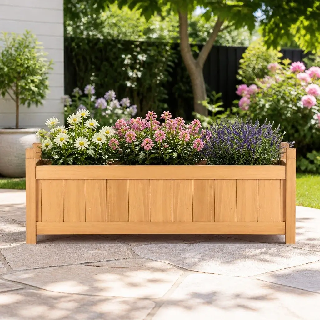 Wooden Raised Garden Bed 90x30x33cm