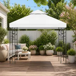 Compact 3x3m Iron Art Gazebo Tent for Outdoor Use