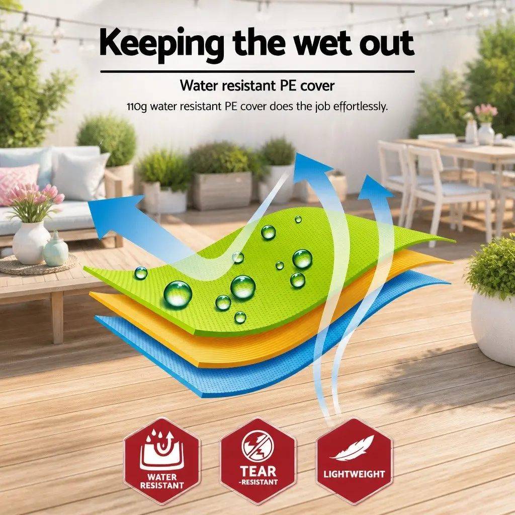 Gazebo White 3x3m Steel Frame Water-resistant UV-resistant PE Cover Outdoor Garden Marquee