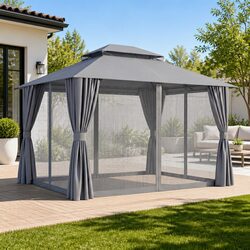 Compact 3x3m Gazebo with Essential Features
