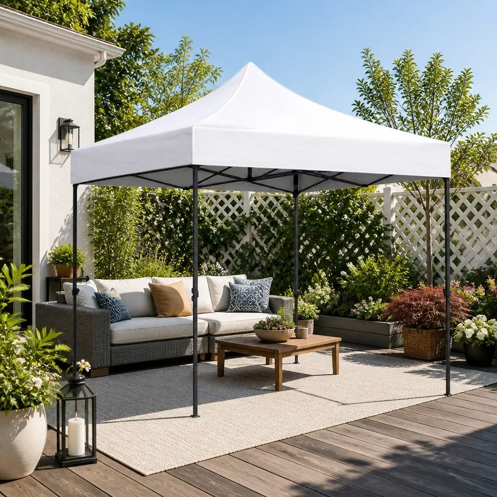 Pop Up Gazebo White 3x3m Folding Tent Outdoor Shade Structure UV Water Resistant