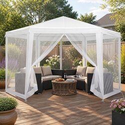 Compact Hexagonal Gazebo 2x2m: Perfect for Any Gathering