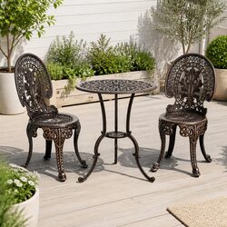 Compact 3PC Outdoor Bistro Set for Dining Convenience