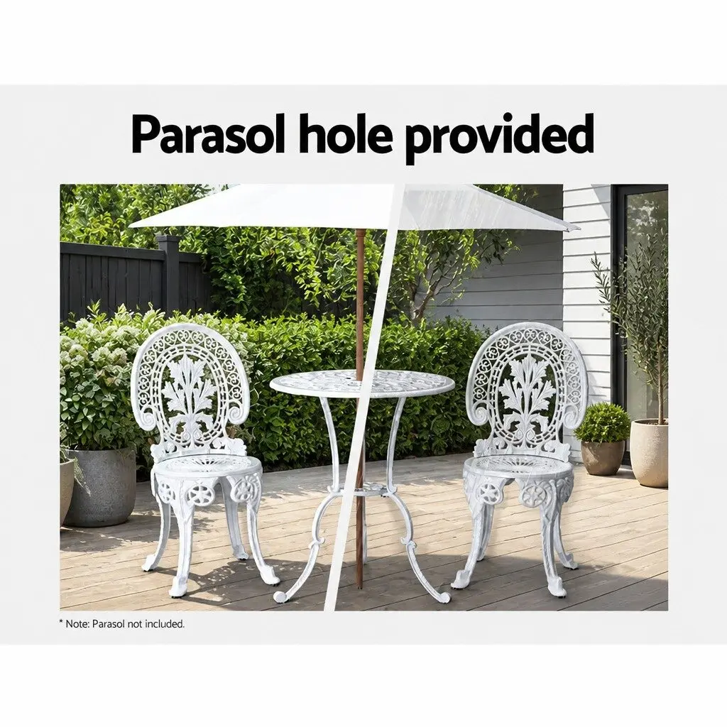 3PC Bistro Dining Set for Outdoor Spaces
