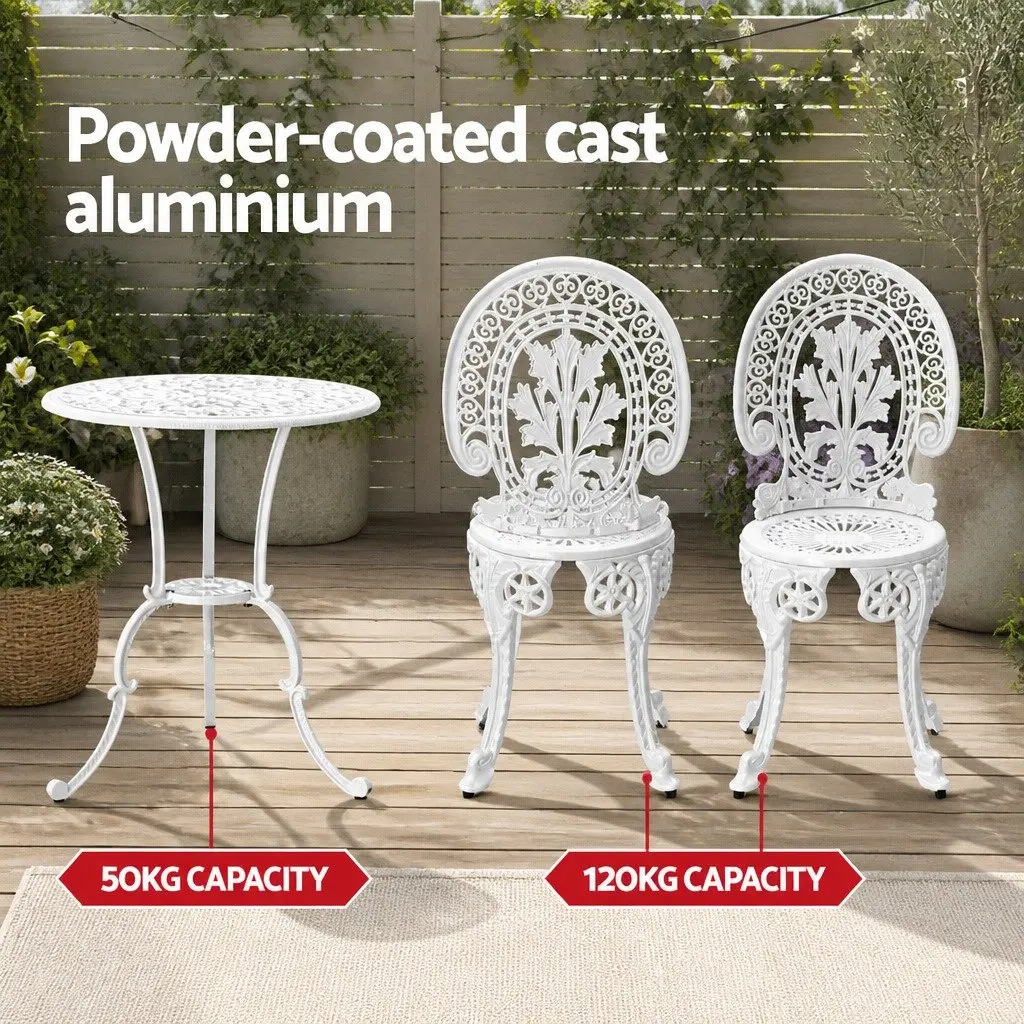 3PC Bistro Dining Set for Outdoor Spaces