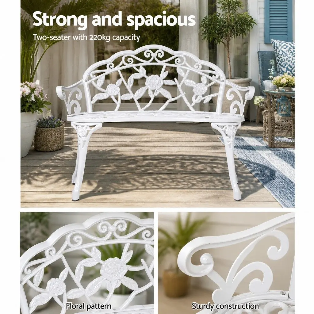 100cm Vintage Garden Bench for Outdoor Relaxation
