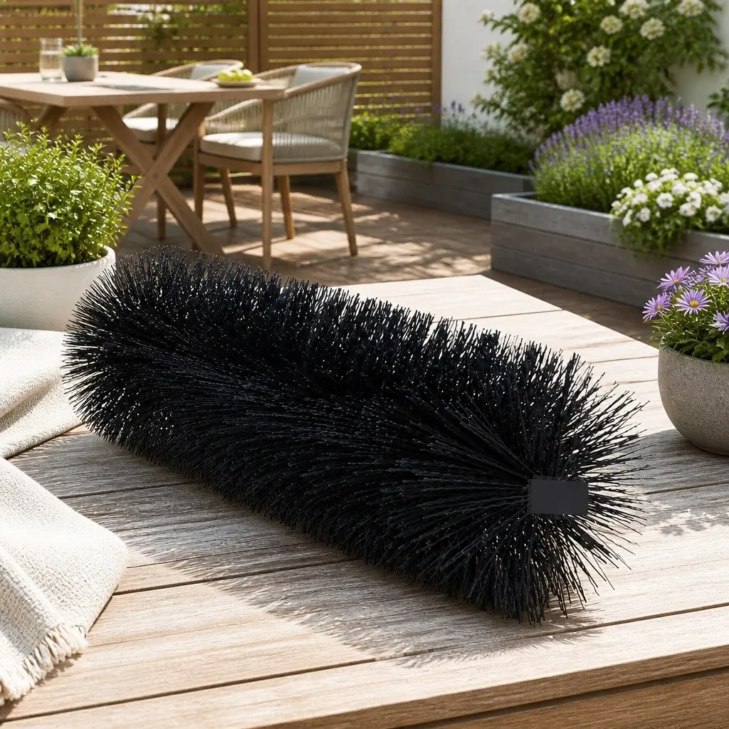 Gutter Guard Brush Black 92cm Debris Protection UV Resistant Nylon Bristles