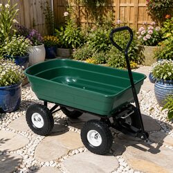 Concise 75L Garden Dump Cart with Solid Build