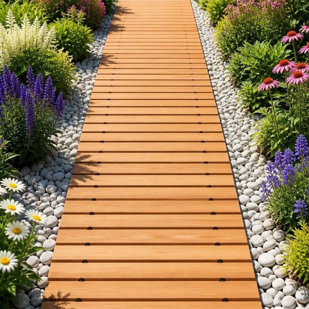Garden Pathway Brown 8FT Roll-Out Flexible Anti-Slip Surface
