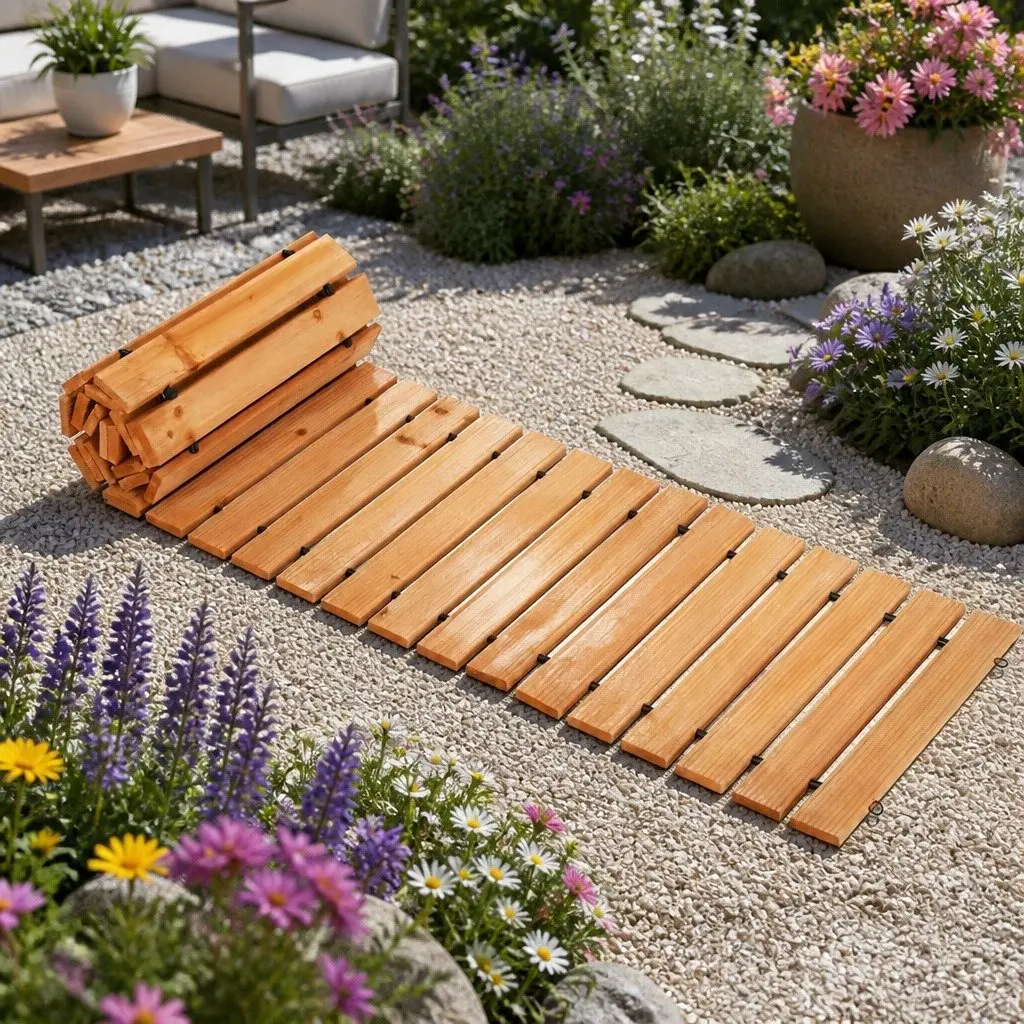 Garden Pathway Brown 8FT Roll-Out Flexible Anti-Slip Surface