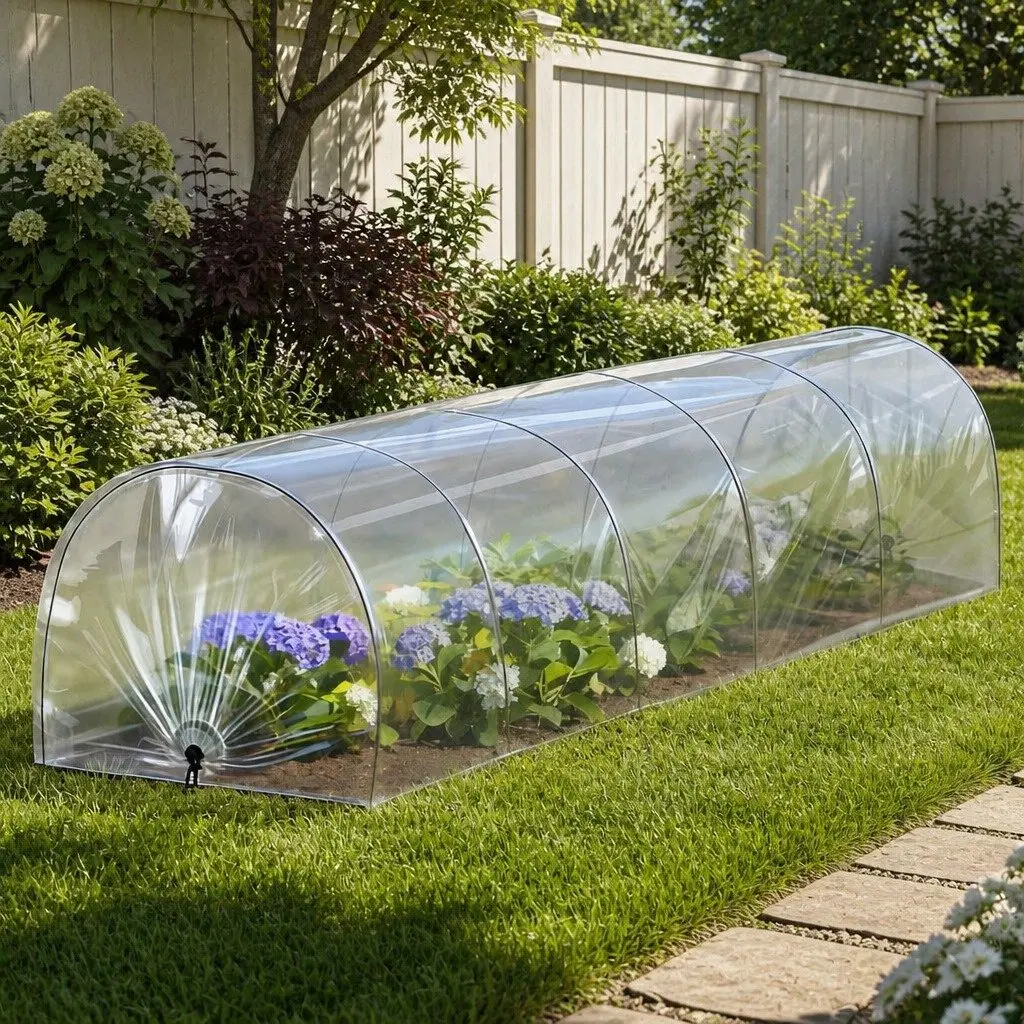 Mini Greenhouse Tunnel Transparent 300x45x30cm Portable Garden Plant Protection Clear PVC
