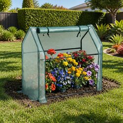 Compact Mini Greenhouse 91x46x84cm for Plant Growth