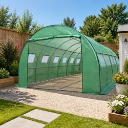 Compact 6M x 3M Walk-in Greenhouse Tunnel for Your Garden