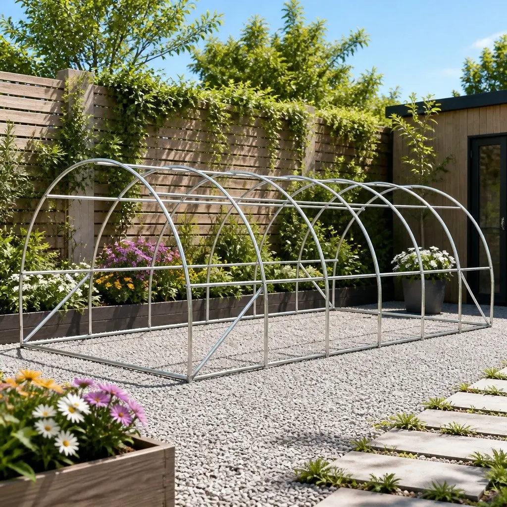 Greenhouse Tunnel Green 6M x 3M x 2M Walk-in Garden Plant Growing House PE Cover