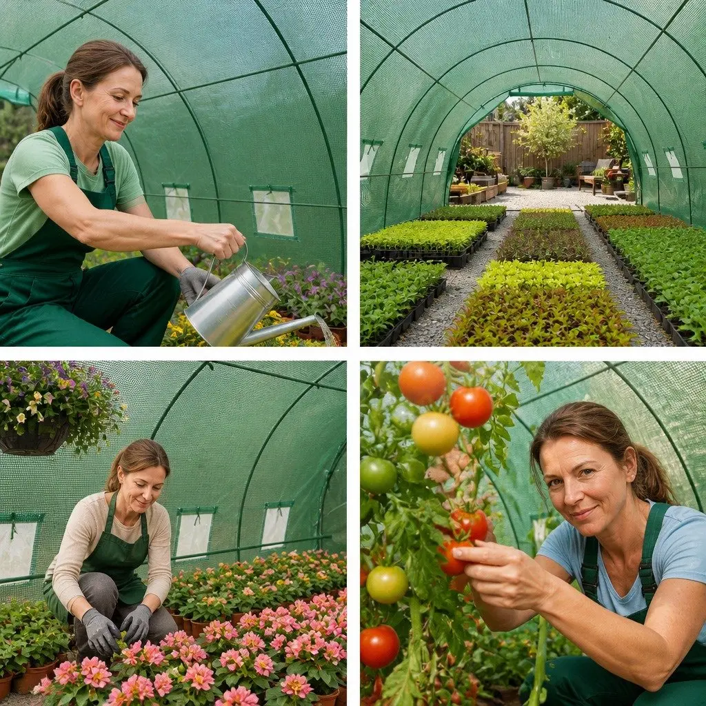 Greenhouse Tunnel Green 6M x 3M x 2M Walk-in Garden Plant Growing House PE Cover