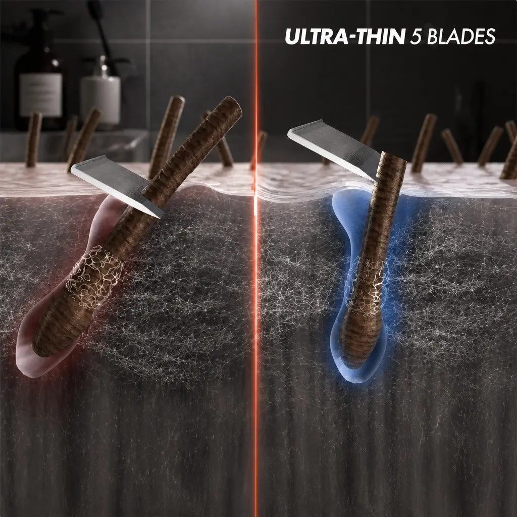 Fusion 5 Sensitive Power Razor Handle with 2 Cartridges Wet Shaving