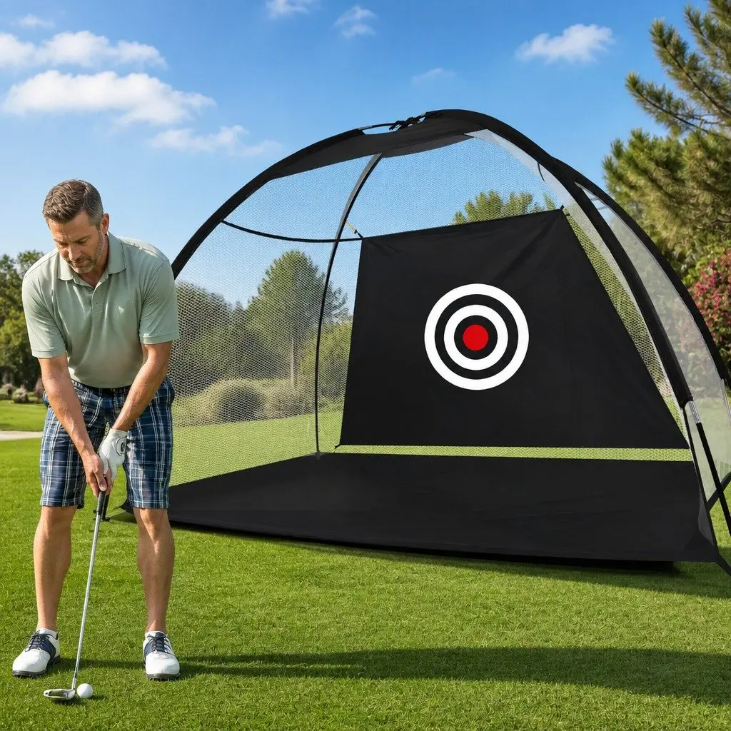 Golf Practice Net Black Ultra-Wide Indoor Outdoor Training Aid