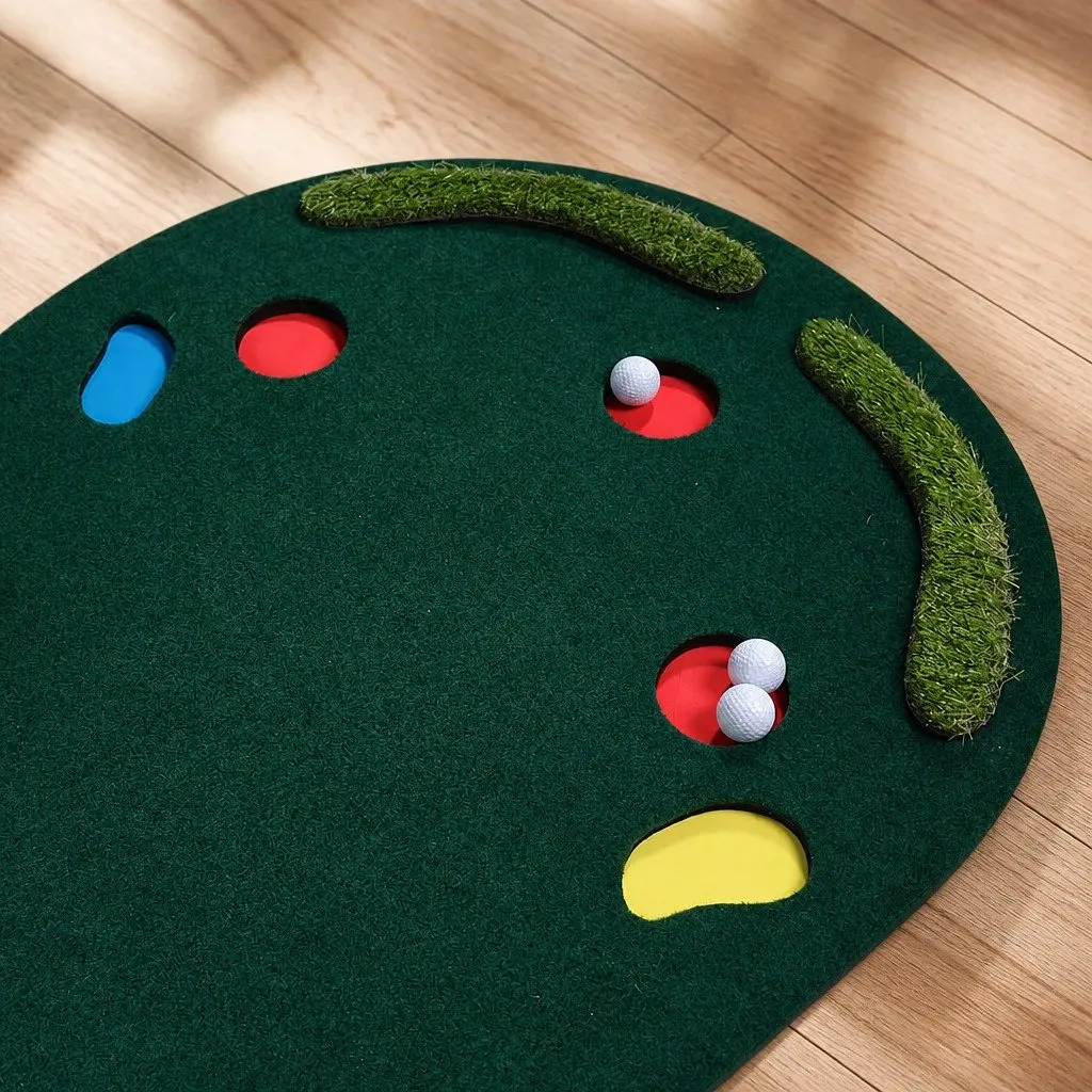 Golf Putting Mat Green 3M Portable Indoor Outdoor Anti-slip Soft Fleece Surface