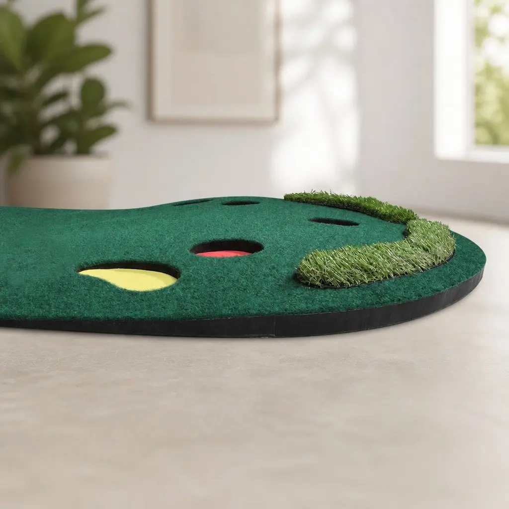 Golf Putting Mat Green 3M Portable Indoor Outdoor Anti-slip Soft Fleece Surface