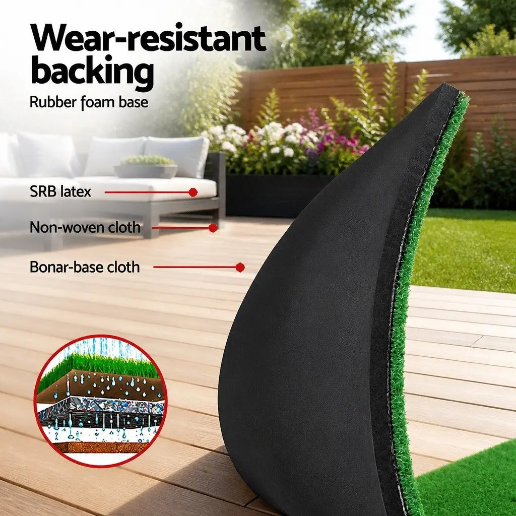 Golf Hitting Mat Green 150cm x 120cm 2 in 1 Portable Driving Range Practice Training Aid