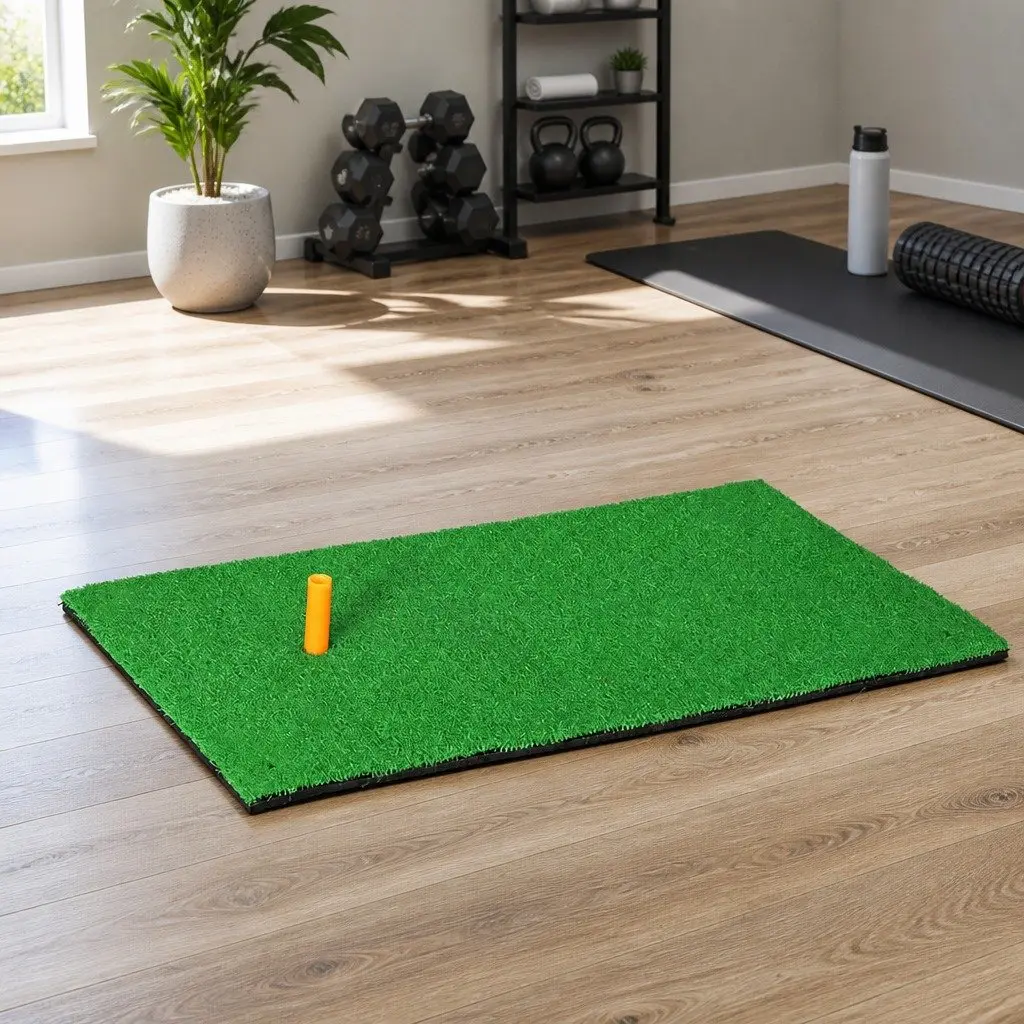 Golf Hitting Mat Green 60x30cm Portable Foldable Non-Slip Training Aid